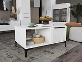 Кимберли Стол журнальный (Белый/Белый глянец)