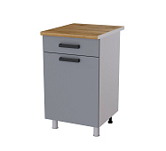 Шкаф нижний с 1 ящиком 5Р1 кухня Крафт без столешницы (Дуб сонома/Бетон светлый)