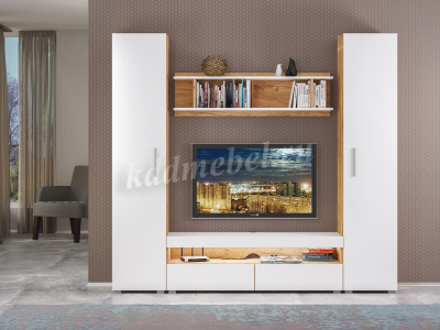 Тумба Альба (Дуб крафт золотой/Белый)