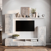 Гостиная Диаманд (Белый/Цемент светлый)