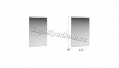 Зеркало навесное Йорк П (Белый жемчуг)