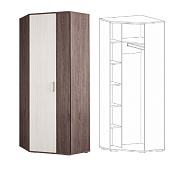Шкаф угловой Бриз-06 (Анкор темный/Анкор белый)