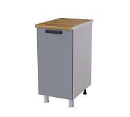 Шкаф нижний глубокий Г4Р кухня Осло без столешницы (Белый/Карбон светлый)