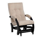 Кресло-качалка Leset Хилл (Венге/Ткань велюр Бежевый V18/Кант Бежевый V18)