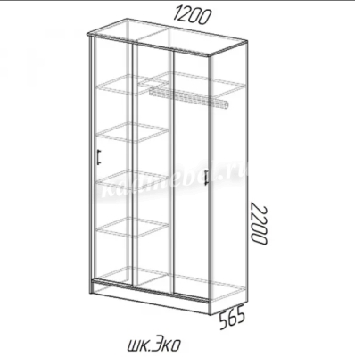 Шкаф-купе Эко (Белый)