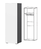 Шкаф Айвори-1 (Графит/Белый)