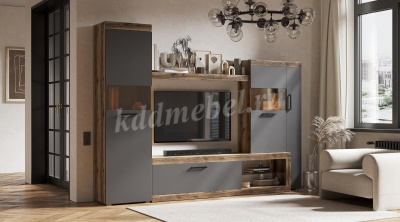 Гостиная Бастон (Дуб делано/Графит)