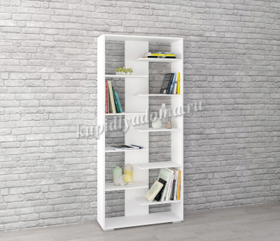 Стеллаж Ромео-3 (Белый древесные поры)