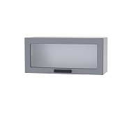 Шкаф верхний со стеклом 8ХС кухня Танго (Белый/Бордо глянец)