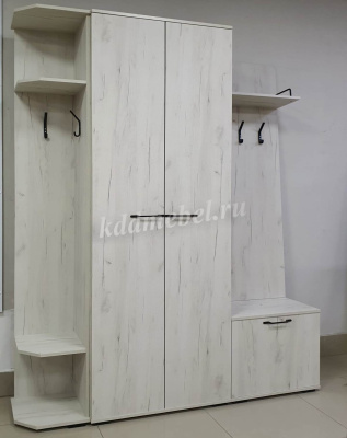 Шкаф двустворчатый Италия (Крафт белый)