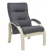 Кресло для отдыха Leset Лион (Слоновая кость/Ткань рогожка Cерый Malmo 95)