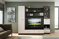 Гостиная Леон-4 (Анкор темный/Анкор белый)