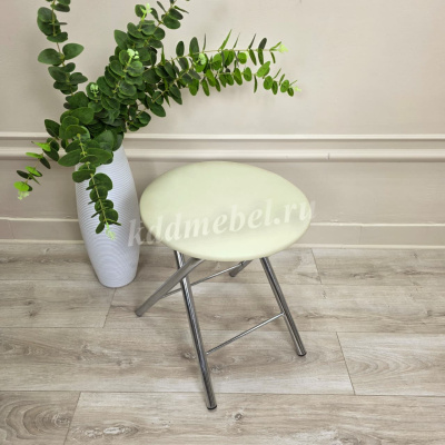 Табурет Сигма (Кремовый/Хром)