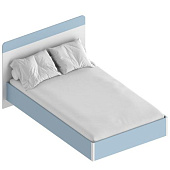 Кровать Бриз 1.4 с настилом (Дасти грин/Белый лофт)