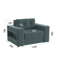 Кресло кровать Доро_Серый