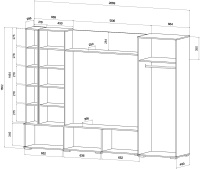 Гостиная Селеста вот кашемир (в линиях) размеры