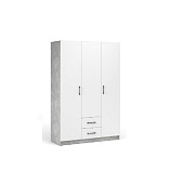 Шкаф 3д 2ящ. Чикаго (Ателье светлый/Белый)