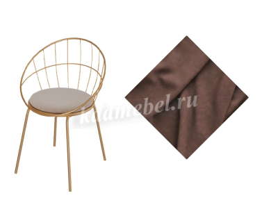 Стул Сириус-1 (Золото/Велюр Какао) тип 2