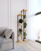 Подставка для цветов Шафран-17Л (Черный)