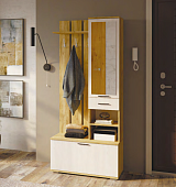 Прихожая Ларго (Дуб крафт золотой/Камень светлый)