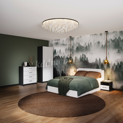 Комод Чикаго 1д 4 ящ (Антрацит/Белый)