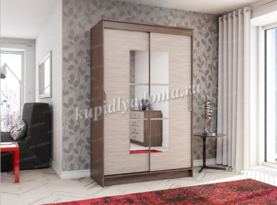 Шкаф-купе Элегант (Ясень шимо темный/Ясень шимо светлый)