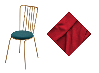 Стул Персей-1 (Черный/Велюр Красный) тип 2