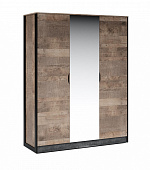 Шкаф 3-х дверный Стокгольм (Дуб гранж песочный/Железный камень)