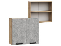 Шкаф верхний ШВ 800 Кухня Ксения (Белый глянец)