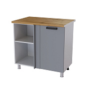 Шкаф нижний угловой УР2 кухня Крафт без столешницы (Дуб сонома/Бетон светлый)