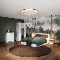 Чикаго спальня с 3дв шк ателье св_белый