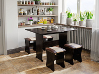 Обеденная группа Бон тип 3 (Венге/Шоколад/Бежевый) к/з