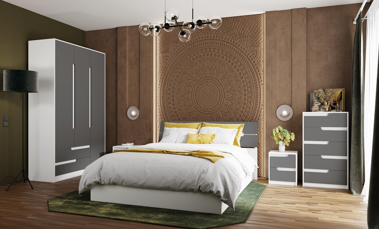 Гавана (Белый/Графит серый)