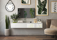 Тумба под ТВ Альба-3 (Белый/Белый глянец)