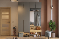 Прихожая Баско К5 графит дуб крафт золотой