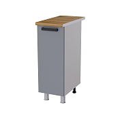 Шкаф нижний 3Р кухня Осло без столешницы (Белый/Карбон мята)