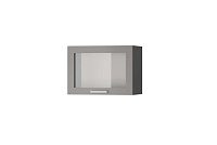 Шкаф верхний со стеклом 5ХС кухня Танго (Белый/Дуб шале светлый)