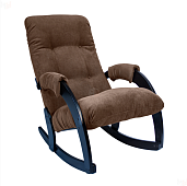 Кресло-качалка Консул Модель 67 (Орех-эмаль/Ткань Коричневый Verona Brown)