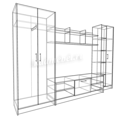 Гостиная Глория ТВА (Дуб сонома/Белый)