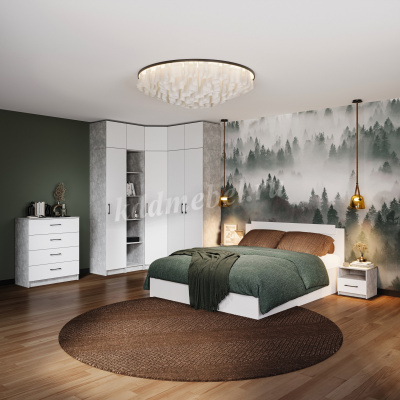 Шкаф 2д Чикаго (Ателье светлый/Белый)