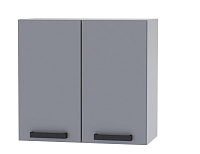 Шкаф верхний 6В56 кухня Кампео (Белый/Черная шагрень)