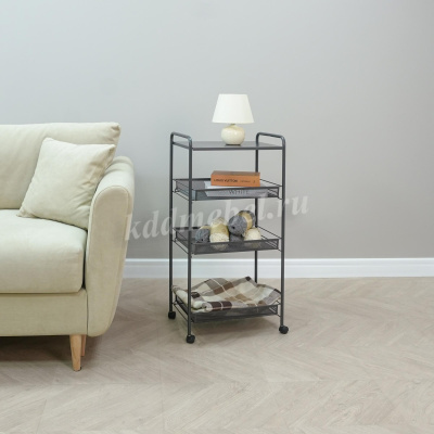 Этажерка Ладья-34КС на колесиках (Графит)