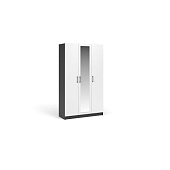 Шкаф 3д.с зеркалом Чикаго (Антрацит/Белый)