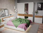 Шкаф-купе Софи 2.0 (Белый/Дуб вотан)