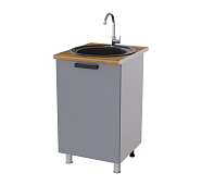 Шкаф нижний мойка 5М кухня Кампео без столешницы (Белый/Панакота) 