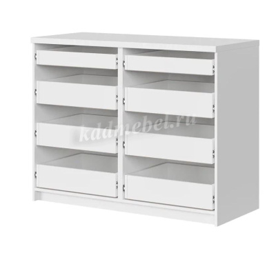 Комод Мята 1.2 (Белый/Шелковый камень)