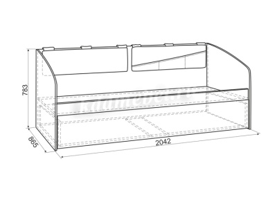 Кровать Энерджи (Дуб сонома/Белый)
