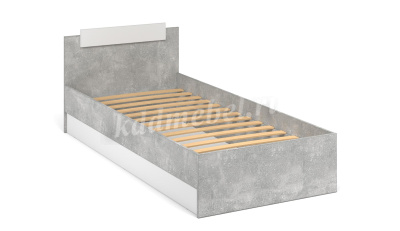 Кровать 0.9 Чикаго (Ателье светлый/Белый)