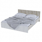 Кровать Басса КР-558 1.6 (б/м) (Дуб крафт белый/Дуб крафт серый)
