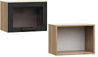Шкаф верхний ШВГС 500 Кухня Сахара (Холст Вулканический)